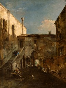 Benátské nádvoří od Francesco Guardi