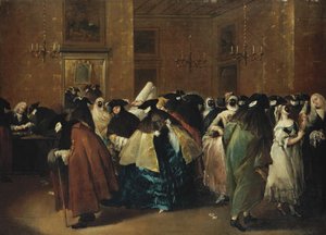 Casino The snížené v Benátkách od Francesco Guardi