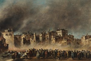 Požár ve čtvrti San Marcuola od Francesco Guardi