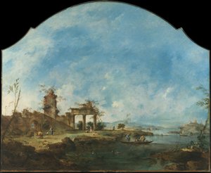 Fantastická krajina od Francesco Guardi