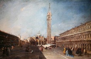 Piazza San Marco (olej na plátně) od Francesco Guardi