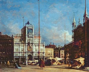 Hodinová věž, Benátky, c.1760 od Francesco Guardi