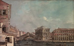Canal Grande nad Rialtem, kolem roku 1760 (olej na plátně) od Francesco Guardi
