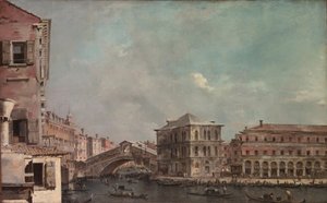 Canal Grande nad Rialtem, konec 60. let 18. století. od Francesco Guardi