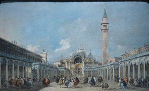 Slavnost Nanebevstoupení Páně na náměstí San Marco, asi 1775 (olej na plátně) od Francesco Guardi