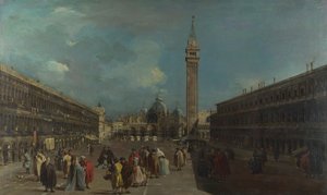 Benátky, Piazza San Marco, cca 1760 od Francesco Guardi