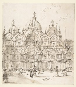 Pohled na náměstí s bazilikou svatého Marka od Francesco Guardi