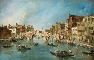 Pohled na Cannaregio Canal, Benátky, c. 1775-1780. od Francesco Guardi