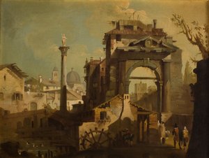 Pohled na italské město od Francesco Guardi