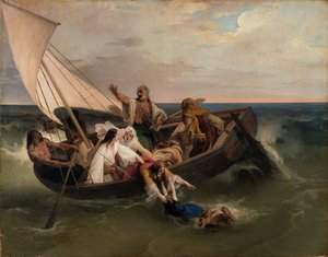 Loď s řeckými uprchlíky, 1834. od Francesco Hayez