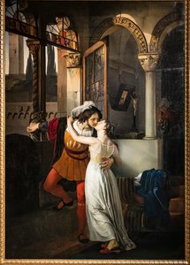 Romeův poslední polibek Julii od Francesco Hayez