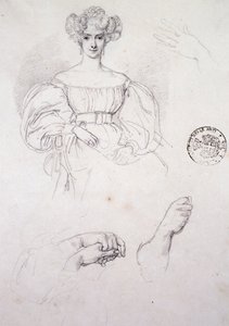 Studie k portrétu ženy od Francesco Hayez