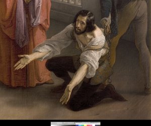 Poslední setkání Jacopa Foscariho s rodinou před vyhoštěním, 1838-40 od Francesco Hayez