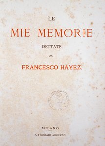 Titulní strana Mé vzpomínky od Francesco Hayez
