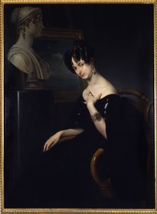 portrét markýzy Cristiny Trivulzio, princezny z Belgiojoso (Belgie) (1808-1871), italské patriotky a spisovatelky, malba Francesca Hayeze. v italské Florencii.