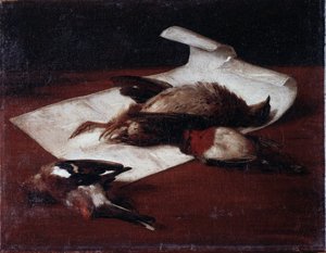 Mrtvá hra Obraz od Francesca Inganniho (1793-1873) 1862 Rozměr 25,6x33,2 cm Genes, Galerie moderního umění, inv 184 od Francesco Inganni
