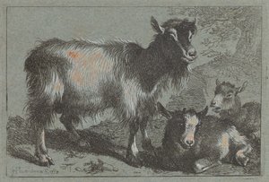Koza a dvě děti, 1758. od Francesco Londonio