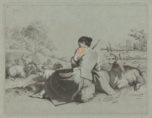 Sedící pastýřka, 1762. od Francesco Londonio