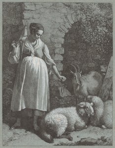 Žena předá přízi obloukem, 1764. od Francesco Londonio