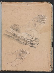 Verona Sketchbook: Studie rukou a lebky (strana 21) od Francesco Lorenzi