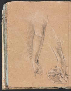 Verona Sketchbook: Paže a ruce se závěsem strana 78, 1760. od Francesco Lorenzi