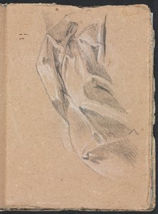 Verona Sketchbook: Drapery study strana 43, 1760. od Francesco Lorenzi