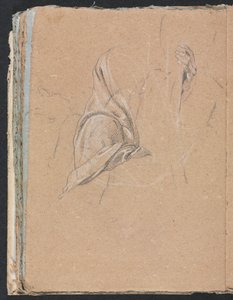 Verona Sketchbook: Drapery study s levou stranou, strana 56, 1760. od Francesco Lorenzi