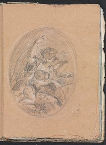 Verona Sketchbook: Figura s dítětem v rondelu, strana 67, 1760. od Francesco Lorenzi