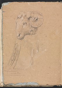 Verona Sketchbook: Rams head strana 12, 1760. od Francesco Lorenzi
