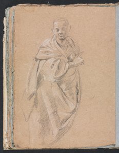 Verona Sketchbook: Stojící mnich strana 52, 1760. od Francesco Lorenzi