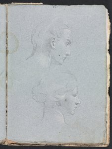 Verona Sketchbook: Dvě hlavy (strana 85) od Francesco Lorenzi