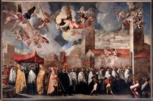 Překlad těl svatého Dominátora, svatého Pavla a svatého Anastáze biskupů z Brescie (malba, cca 1645-1646)