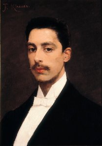 Portrét Enrique Granadose (1867-1916), španělský pianista a skladatel, konec 19. století (malba)