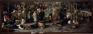 Il voto (Fete na poctu St Pantaleon 27. července v Miglianico v Abruzzu, Itálie) - olej na plátně