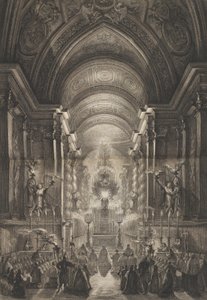 Obřad se konal v Cappella Paolina, Vatikán, 1787. od Francesco Piranesi