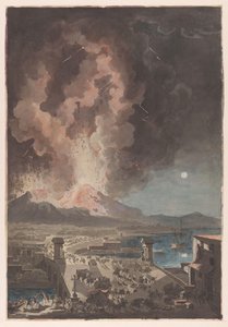 Erupce Vesuvu, při pohledu z Ponte della Maddalena v Neapoli Erupce Vesuvu 8. srpna 1779 při pohledu z Ponte della Maddalena