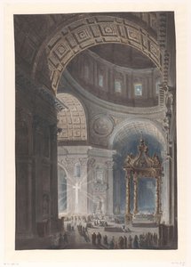 Iluminace svatého kříže u svatého Petra Iluminace kříže v bazilice svatého Petra