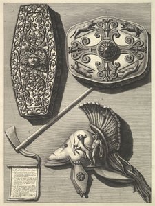 Části ve velkém restaurovány Trofei de Ottaviano Augusto Obnovený detail Tro ..., ca. 1753. od Francesco Piranesi
