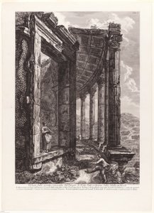 Pohled na dveře a peristyle chrámu Vesta od Francesco Piranesi