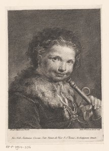 Chlapec s trubkou od Francesco Polanzani