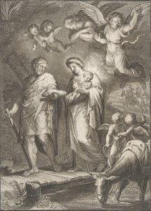 Útěk do Egypta, 1700-. od Francesco Polanzani