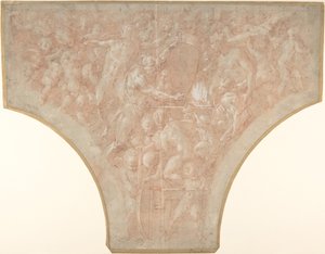 Vulcan Forging the Darts of Cupid, 1552-56. od Francesco Primaticcio