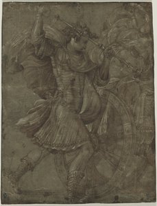 Muž v brnění vedle vozu, c. 1550. od Francesco de Rossi Salviati Cecchino