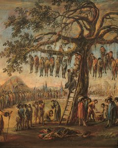 "The Miseries of War: the Hanged men" od Francesca Simoniniho, detail