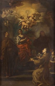 "Klanění Eucharistie", 1677-1747 od Francesco Solimena