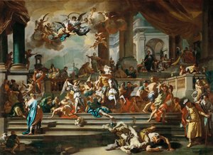 Vyhnání Heliodora z chrámu od Francesco Solimena
