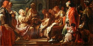 Studie pro svatého Matouše resuscitujícího syna etiopského krále (olej na plátně) od Francesco Trevisani