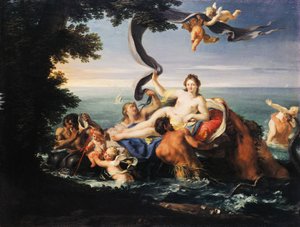 Triumph of Galatea, Francesco Trevisani (1656-1746), olej na plátně.