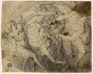 Studie pro Saint Michael Casting Out Lucifer od Francesco Vanni