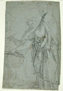 Dva duchovní: Studie pro disputaci o svaté svátosti, 1606-10 od Francesco Vanni